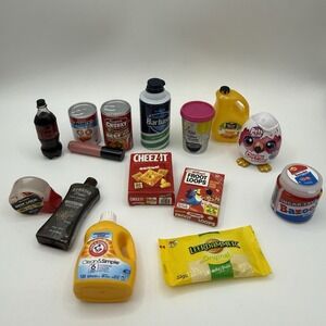 Zuru Mini Brands Lot of 15 Pieces assorted  Soup Coke Detergent Gum Crackers +